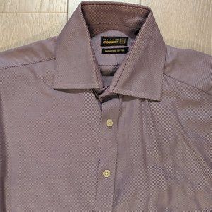 TED BAKER Mens Purple French Cuff Dress Shirt 15.5Neck 34/35 Sleeve